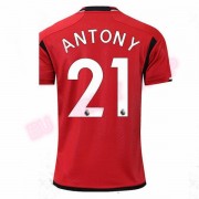 Fotballdrakter Manchester United 2023-24 Antony Matheus dos Santos 21 Hjemme Draktsett..